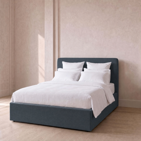 Taupe Weave Double Ottoman Storage Bed Frame & Double Mattress Set