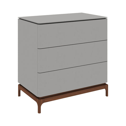 Hamlin Grey Chest with Walnut Leg