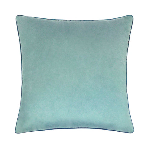 Meridian Velvet Feather Cushion with Contrast Piping
