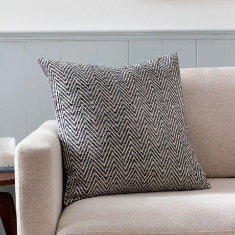 Wilder Herringbone Patterned Feather Cushion