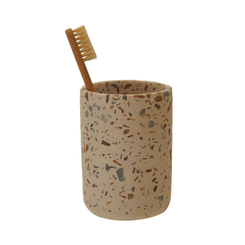 Concrete Terrazzo Toothbrush Holder