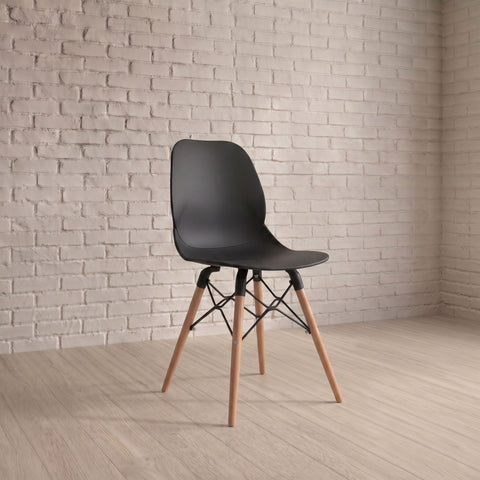 Penton Curved Seat Dining Chair Wooden Legs