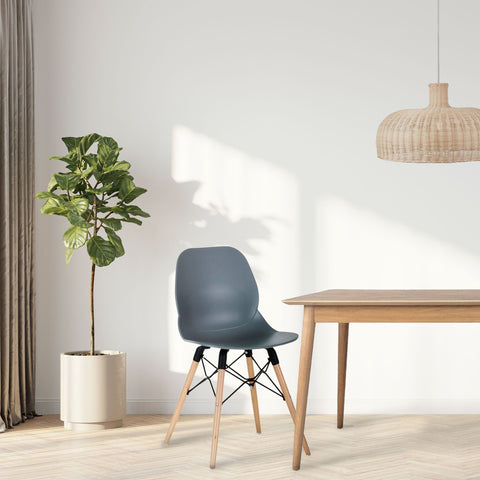 Penton Curved Seat Dining Chair Wooden Legs