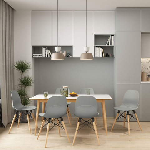 Penton Curved Seat Dining Chair Wooden Legs