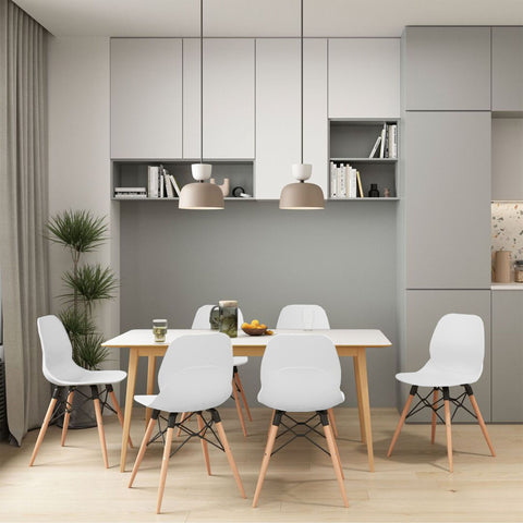 Penton Curved Seat Dining Chair Wooden Legs