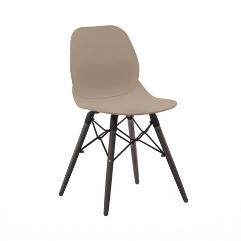 Penton Curved Seat Dining Chair Wooden Legs