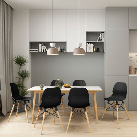 Penton Curved Seat Dining Chair Wooden Legs