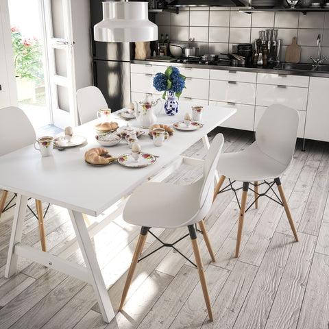 Penton Curved Seat Dining Chair Wooden Legs