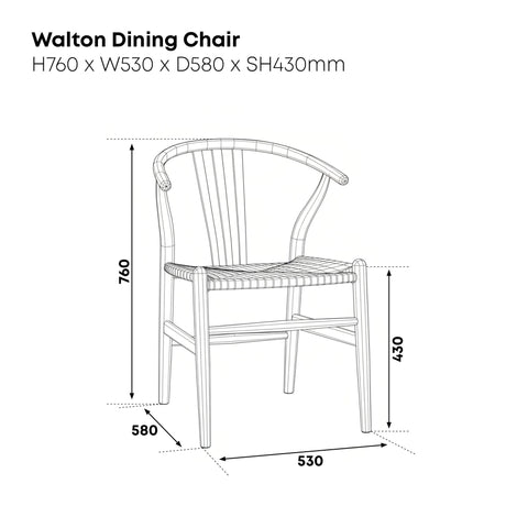 Walton Wicker & Wood Dining Chair
