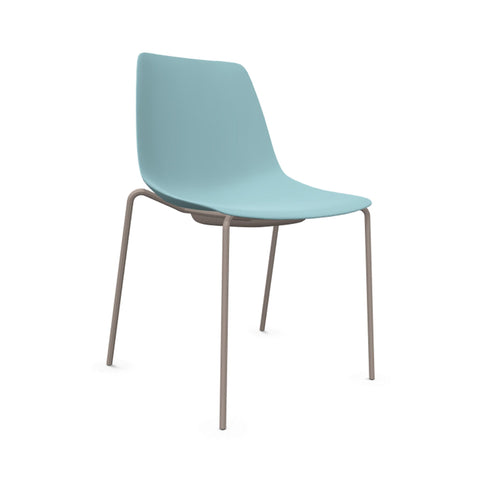 Kit Curved Seat Dining Chair Metal Legs
