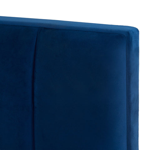 Melvin Blue Velvet, King Size Headboard