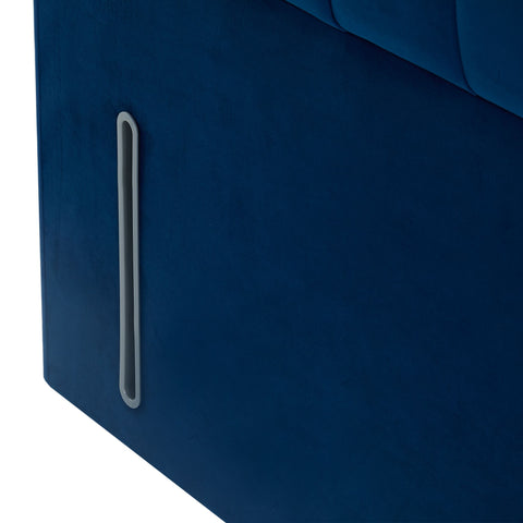 Melvin Blue Velvet, King Size Headboard