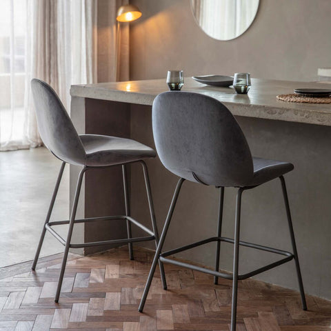 Lawrence Velvet Bar Stool