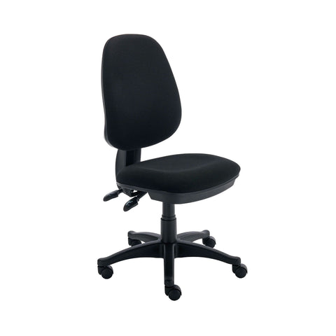 Black Cushioned Office Chair on Castors
