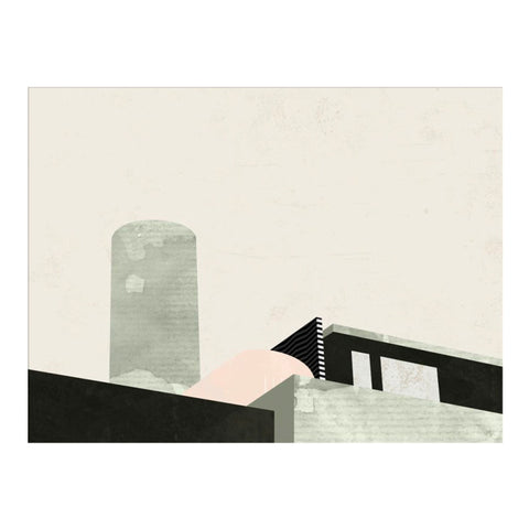 Up On The Roof Modern, Unframed Print