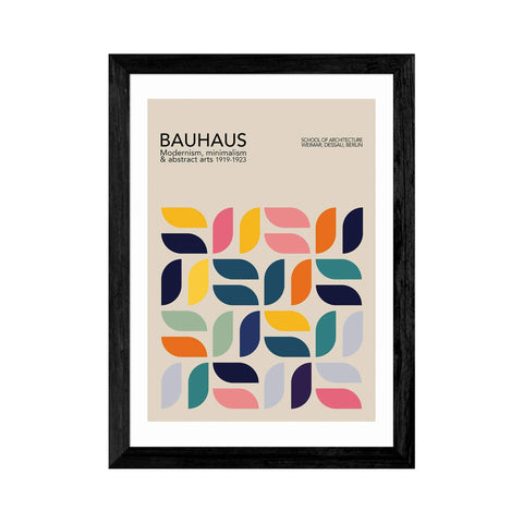 Bauhaus Petals Framed Print