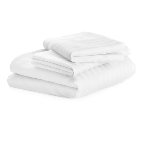 Satin Stripe Duvet Cover & Pillow Set