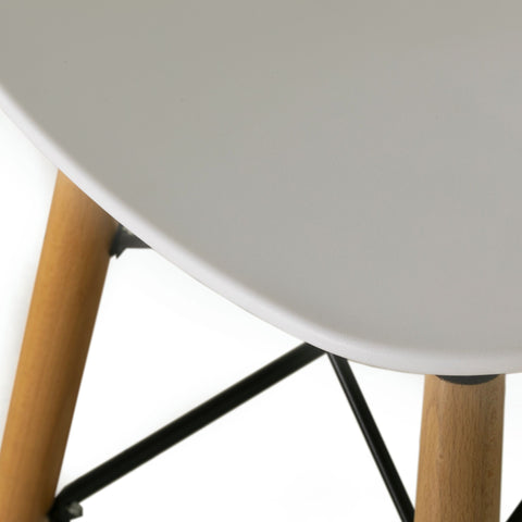 Penton Curved Seat Bar Stool with Wooden Legs