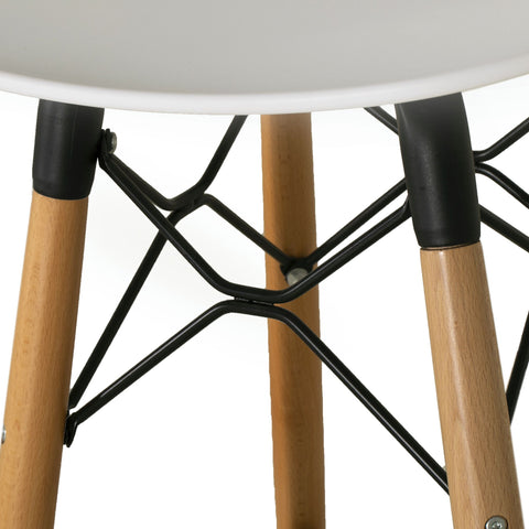 Penton Curved Seat Bar Stool with Wooden Legs