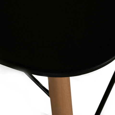 Penton Curved Seat Bar Stool with Wooden Legs