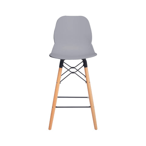 Penton Curved Seat Bar Stool with Wooden Legs