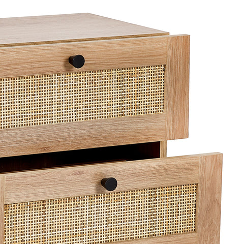 Cortona Rattan Front Bedside Table