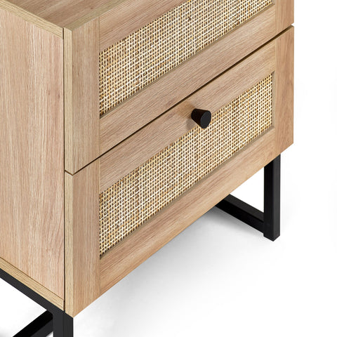 Cortona Rattan Front Bedside Table