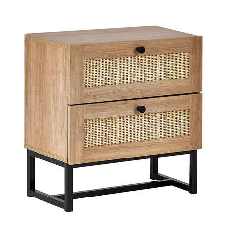 Cortona Rattan Front Bedside Table