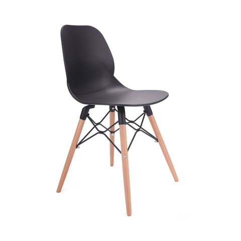 Penton Curved Seat Dining Chair Wooden Legs