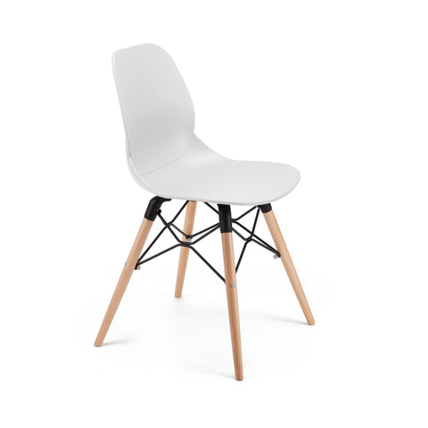 Penton Curved Seat Dining Chair Wooden Legs