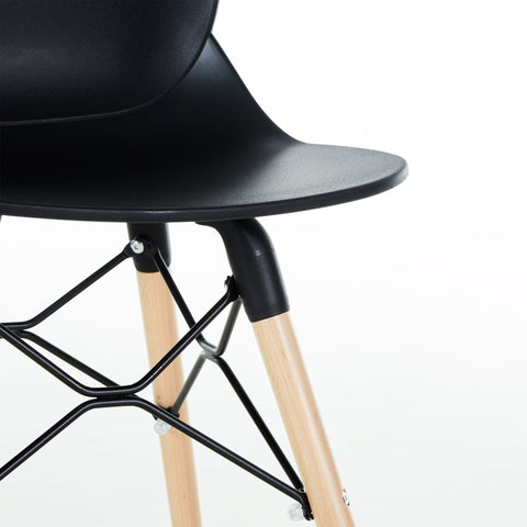 Penton Curved Seat Dining Chair Wooden Legs