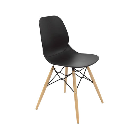 Penton Curved Seat Dining Chair Wooden Legs
