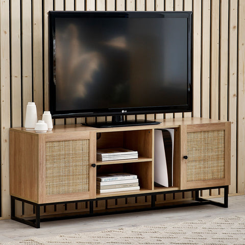 Cortona Rattan Front Media Unit