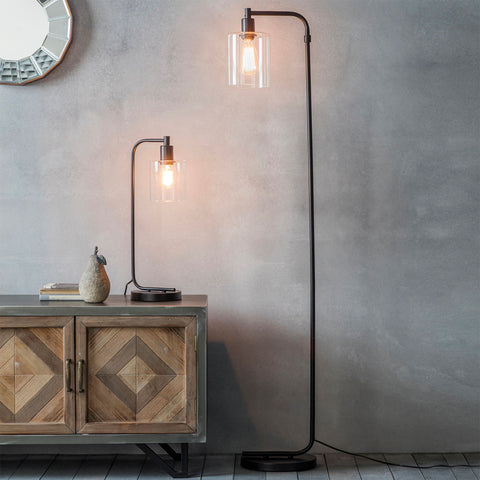 Toledo Black Angled Floor Lamp