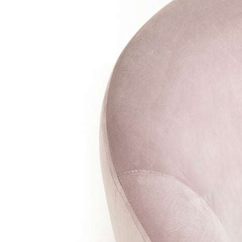 Bubble Pink Velvet Occasional Accent Chair