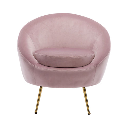 Bubble Pink Velvet Occasional Accent Chair
