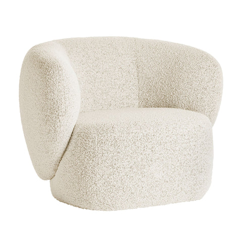 Swell White Boucle Occasional Chair