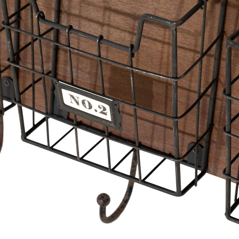 Wooden Wall Letter & Coat Rack