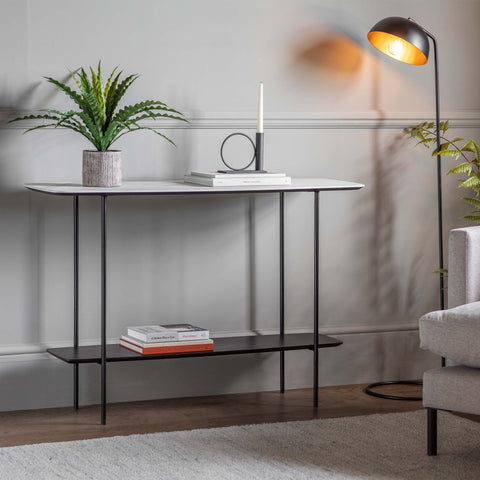 Levington Marble & Metal Console Table