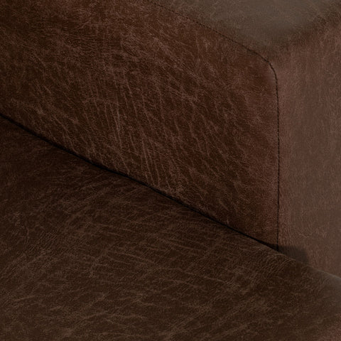 Charlie Faux Leather Brown Armchair