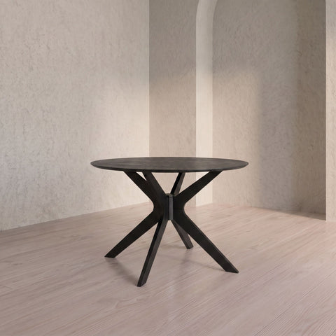 Duncan Wooden Round Scandi Dining Table
