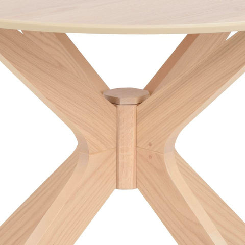 Duncan Wooden Round Scandi Dining Table