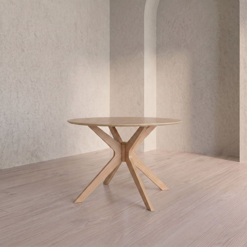 Duncan Wooden Round Scandi Dining Table