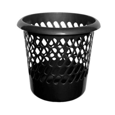 Black Plastic Waste Paper Bin
