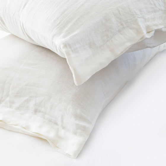 Pair Of Linen Pillowcases