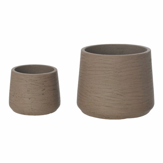 Cement Stratton Tapered Pot - Set Of 2